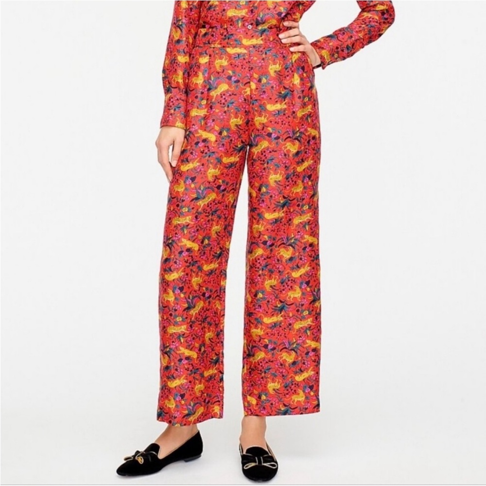 J crew collection jungle print pants